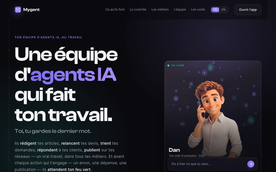 Mygent — A team of AI agents that does the work — you keep the final say.